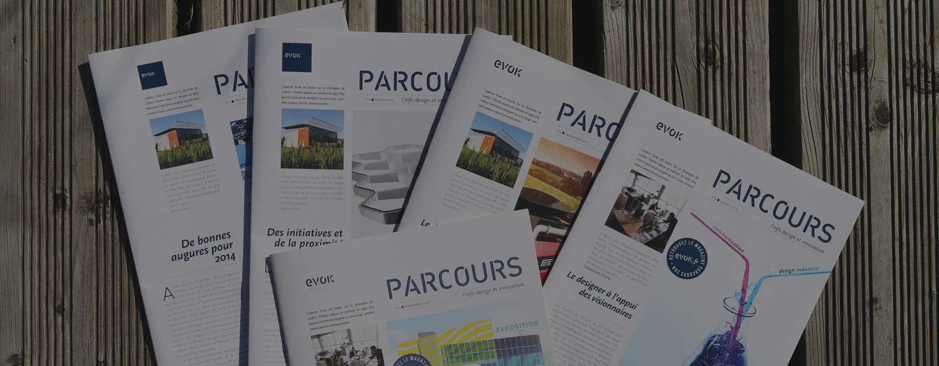 Magazine des parcours liés aux site evok design